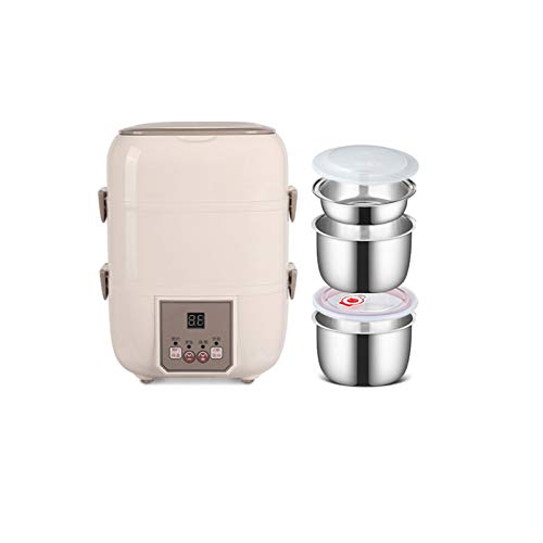 Thermische Brotdose Elektrische Heizung Mini-Reiskocher Zwei Arten Mechanisch Smart Geeignet FüR BüRoangestellte,Khaki,MechanicalVersion