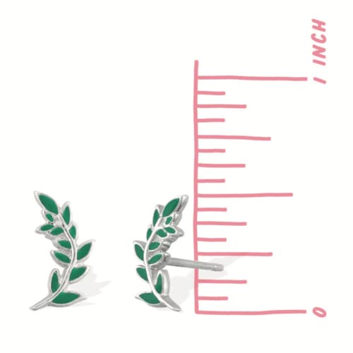 Boma Jewelry Sterling Silver Branch Climber Stud Earrings with Hand Painted Enamel3