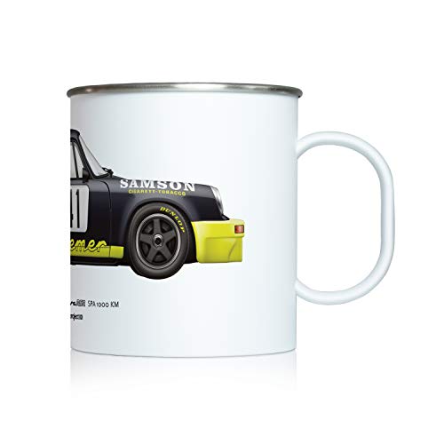 Coffee Mug Illustrated with 1974 Classic 911 Carrera 3.0 RSR (Spa 1000 km), from GarageProject101