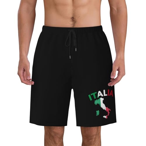 Italia Italy Italian Flag Mens Swim Trunks Quick Dry Board Shorts 7