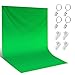 Czemo Green Screen 3.2x2M,Sfondo Fotografico Verde mit 4 Morsetti,Sfondo Screen Portatile Pieghevole di Materiale poliestere Tessuto,per Studio Fotografico,Fotografia di Moda,Registrazione Video
