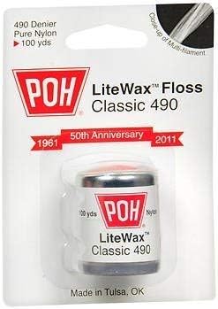 Poh, Dental Floss Lite Wax 1 Yard, 1 Count