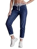 Love My Fashions® Women's Italian Multi Print Trousers Floral Turn up Joggers Ribbed Waistbands Casual Drawstring Summer Gym Running Pants for Ladies