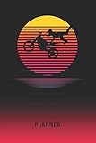 Planner: Motocross 2 Year Weekly Planning Organizer | 2020 - 2021 | Retro Vintage Vaporwave Sunset Cover | January 20 - December 21 | Writing ... | Plan Days, Set Goals & Get Stuff Done