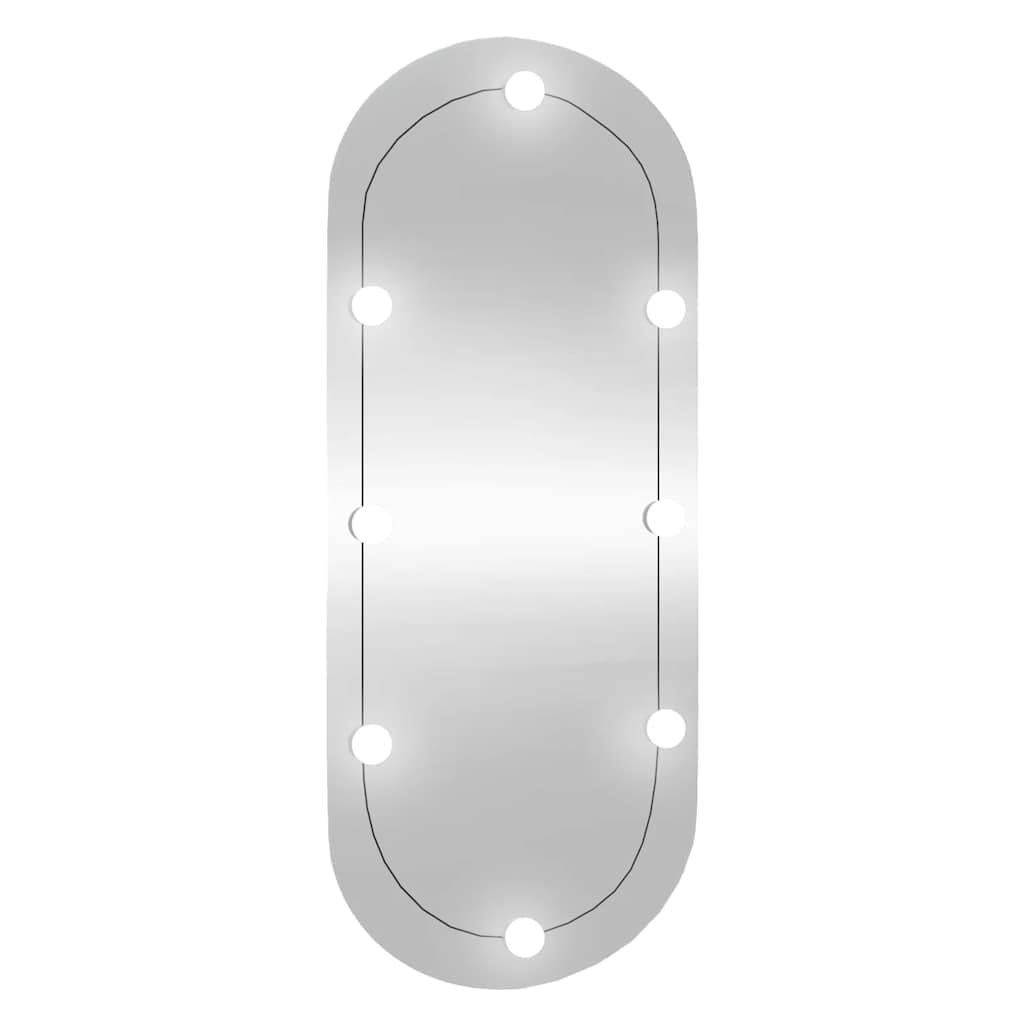 KGHFDVB Oval Wall Mirror with LED Lights 40x90 cm, Vanity Mirror with Clear Image, USB Powered, 3 Color Modes for Bedroom Bathroom Hallway
