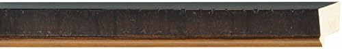 Picture Frame Moulding (Wood) 100ft Bundle - Contemporary Walnut Finish - 1.25" Width - 1" Rabbet Depth