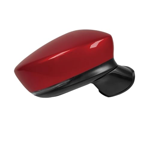 車のミラー用マツダ 3 アクセラ 2017 2018 2019 バックミラー Assy ドアウイングサイドミラー信号ランプ(8Pins Red Right)