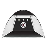 Golf Hitting Net 10ft/6.7ft with Mat, 5 Balls & Tee Portable Indoor Outdoor Training Set for Adults and Kids(3m Black)