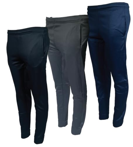 BROOKLYN VERTICAL Boys 3-Pack Poly Fleece Jogger with Pockets | Soft Warm Cozy Size 6-20