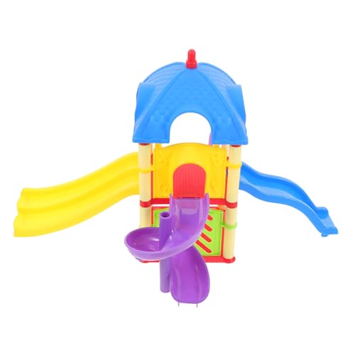 Garneck Miniature Playground Model for Adornment for Dollhouse Lightweight Easy to Store Present Rooms Home Decor Fun Slide Design