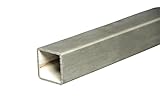 Quadratrohr 1.4301 (X5CrNi18-10) | geschweißt, geschliffen Korn240 | 10 x 10 x 1 mm (500 mm)