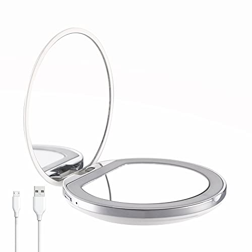 Flybiz Espejo de Bolsillo portátil de Doble Cara...