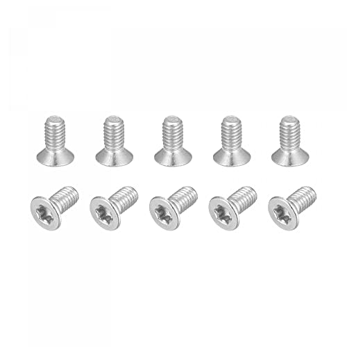 sourcing map M3x6mm Torx Sécurité Machine Vis, 20pcs 316 Inox Acier Fraisée Tête Anti-effraction Vis Attaches Boulons
