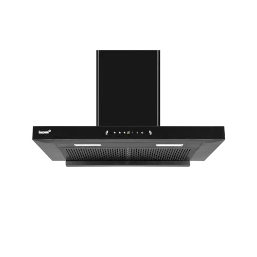 Livpure Fenix 75 Cm 1400 m3/hr T-Shape || Filterless Auto Clean Kitchen Chimney with Oil collector || 10 Year Warranty On Motor (2 Year Comprehensive), (Touch And Gesture Control, Black)