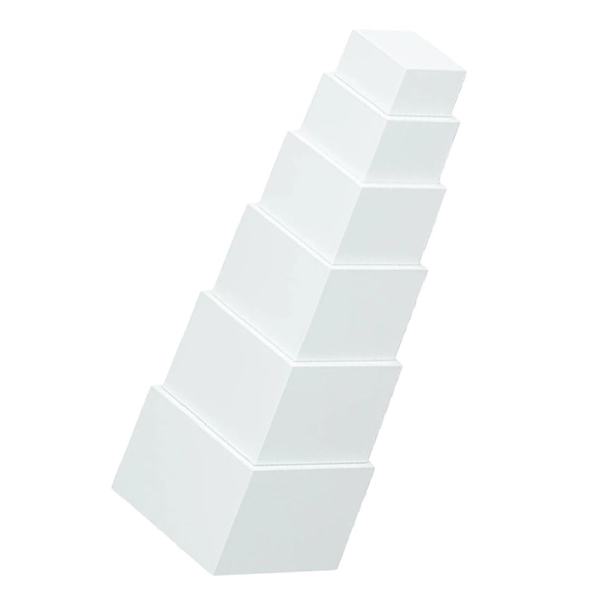 Elevadores de exhibición blancos para buffet con 6 soportes de plástico modernos