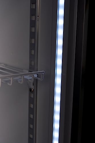 Premiumlevella 7.6 Cu Ft Commercial Upright Display Frost Free Refrigerator Glass Door Beverage Cooler With Led Light Strip In Black #TOP5