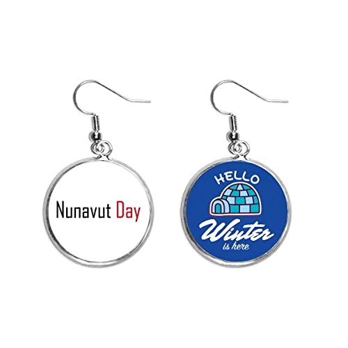 Pendientes de gota de hielo para el festival de Nunavut en invierno