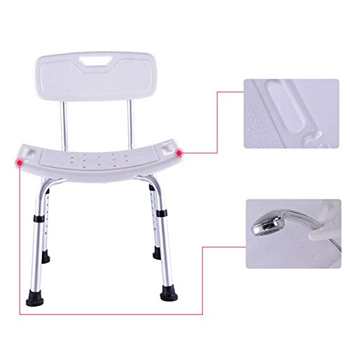 Tabouret de salle de bain pour personnes âgées et handicapées à mobilité réduite - 6
