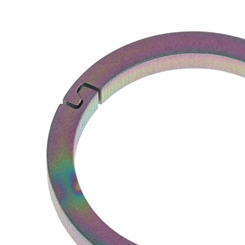 F Fityle 3pcs Anel De Titânio Fivela Chaveiro Mosquetão Rodada Snap - 32mm