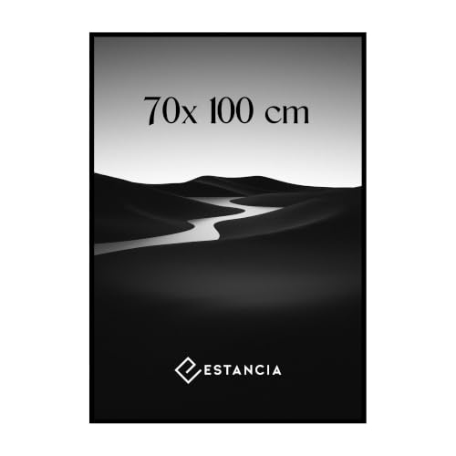 Estancia Schwarzer Bilderrahmen aus Kiefernholz 70x100 cm mit Bruchsicherem Acrylglas | Großer Moderner Holzbilderrahmen 70 x 100 cm – Ansicht 1