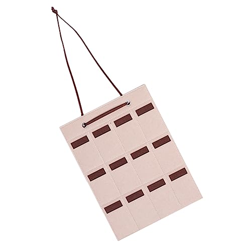 PRETYZOOM Glasses Storage Bag Wall Hanging Organizer Felt Sunglasses Holder Compact Multi-use Compartment