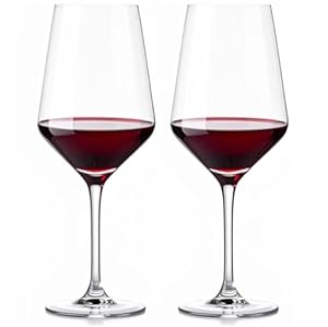Glasmark KROSNO 1992 Rotweingläser - Transparent - Spülmaschinengeeignet - 2er Set - 580 ml