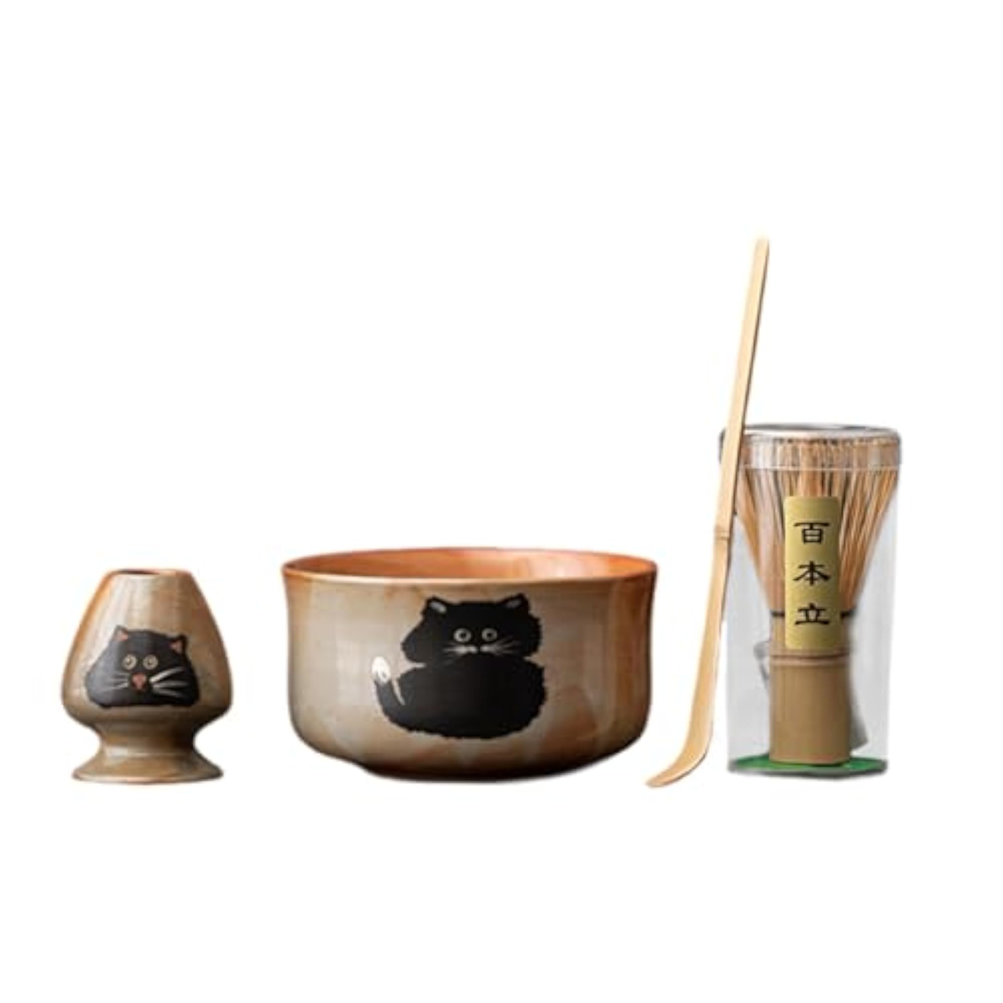 Unique Matcha Whisk Set with Handmade Bowl, Gift for Tea Lovers