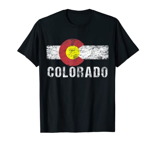 Bandera vintage de Colorado Camiseta