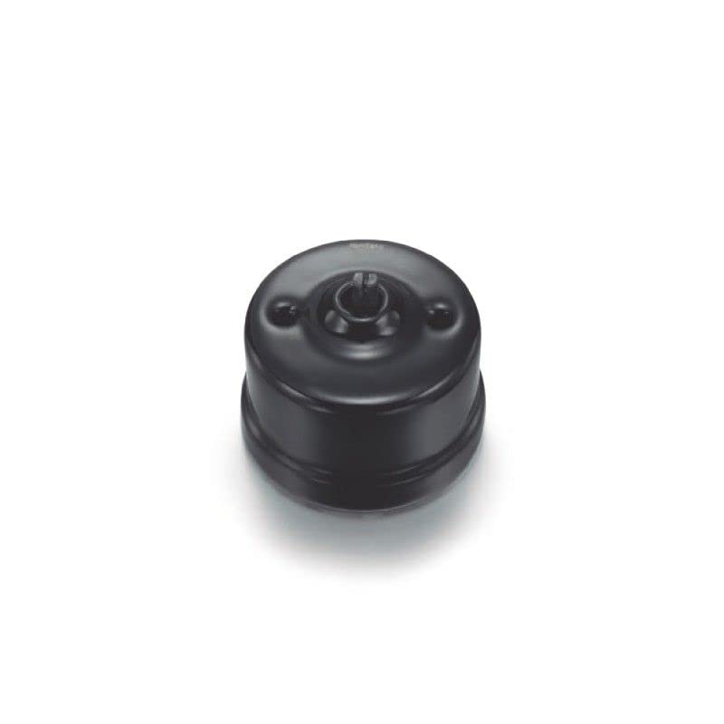 Interrupteur Garby 2P porcelaine noire pour remplacer un appareillage plastique jauni