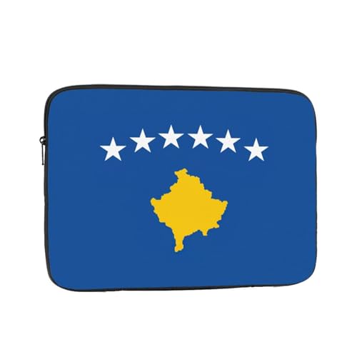 Funda de transporte para portátil y tablet, diseño de bandera de Kosovo, para cafeterías, entornos de trabajo remoto