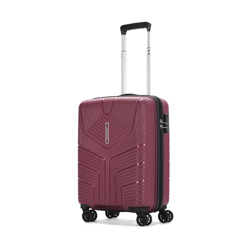 Aristocrat Cabin Prime 55 Cm Small Polypropylene Hard-Sided 8 Spinner Trolley Bag with Combination Lock, 3 Years Warranty (Red)