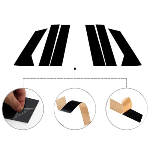 Pegatinas de decoración para pilares Mazda CX-30 2020-2023 con efecto negro espejo duradero 4