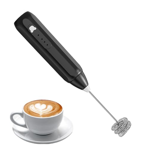 Espumador De Leche: Batidora Eléctrica Ajustable De 3 Velocidades, Espumador Recargable De Mano | Chocolate Huevo Latte Té Con Leche Capuchino Bebida Fabricante, Batir Claras De Huevo Fórmula P