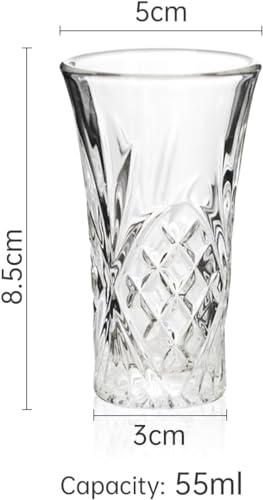 BCnmviku 4Pack Shot Glasses 65ML/2.2OZ Tequila Glasses Heavy Base Cordial Glasses - Image 4