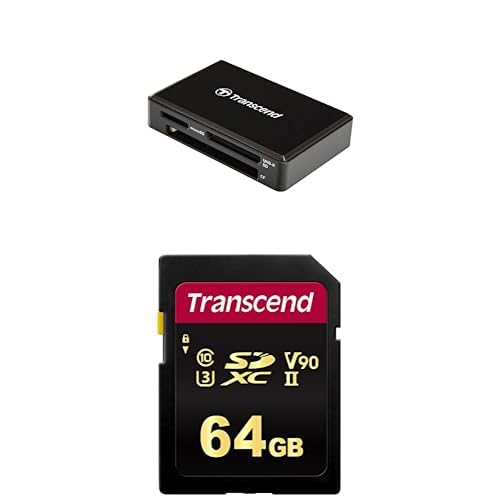 Lecteur de Cartes Transcend RDF9 multi-emplacements et carte SDXC 64GB