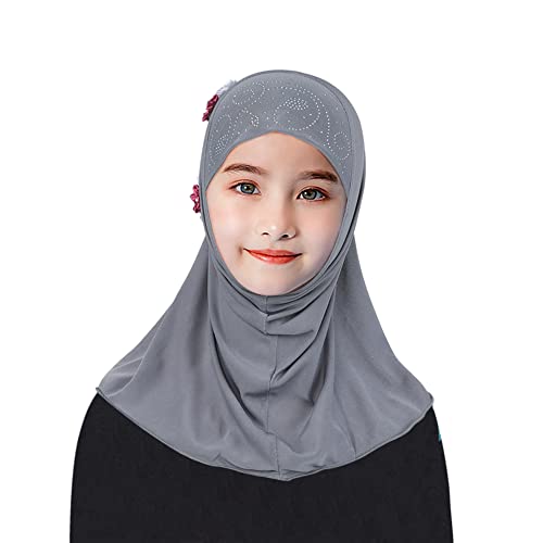 Girls Muslim Islam Headscarf Hijab Cap Long Head Scarf Wrap Shoulder Headwear3