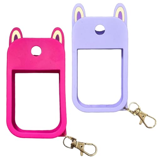 BAGUBDR 2PCS Hand Sanitizer Holder, Spray Hand Sanitizer Case with Keychain, Travel Size Cover for Hand Sanitizer Spray Bottle, Fashion Accessory for Daily Commute and On-The-Go Use