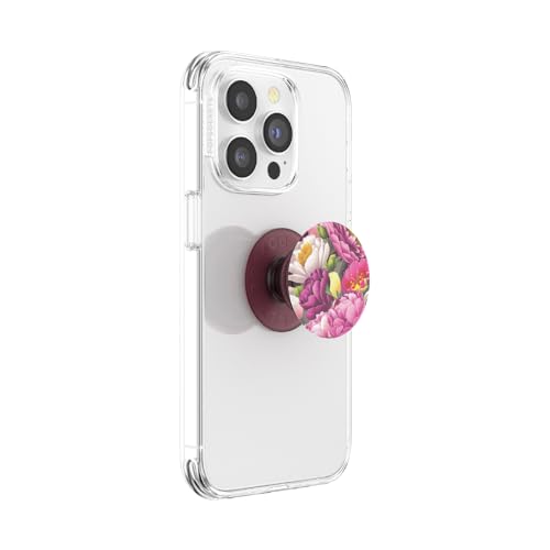 Image of ​​​​PopSockets Phone Grip with Expanding Kickstand, Adhesive Grip - Peony Bloom