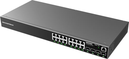 Image of Grandstream GWN7802P | 16-Port Gigabit Ethernet Layer 2+ Managed PoE Switch