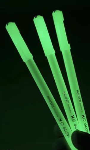 Image of XO Glow in the Dark ball Pens, Pack of 10, blue black red mix