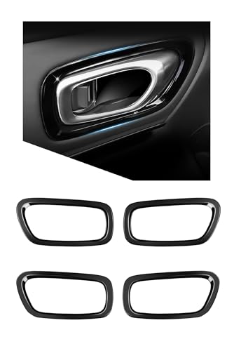 Vlookee ホンダ 新型 ヴェゼル RV系 2代目 インナードアハンドルパネル HONDA VEZEL車用 ドアハンドルカバー RV3 RV4 RV5 RV6 インサイドハンドル 車種専用設計 ドアノブカバーリングガーニッシュ ABS製 簡単取付 傷防止 4pcsセット (ピアノブラック)