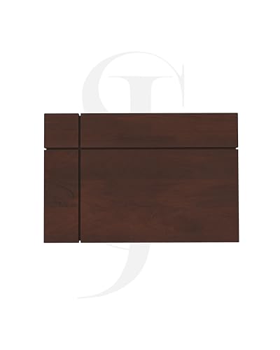 Image of Modern C-Side End Table for Living Room - Mango Wood with Black Metal Frame, Contemporary Sofa Side Table for Bedroom & Office (18L x 11D x 24H Inches) (Walnut Brown)