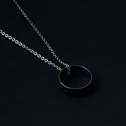 Image of SALTY ALPHA Anti Tarnish Stainless Steel Promise Ring Locket Neck Chain for Men | Stylish Pendant Necklace | Jewellery Accessories for Boys | Minimal Jewelry | Gifts for Boyfriend & Husband | Gift for Diwali, Christmas, Marriage, Birthday