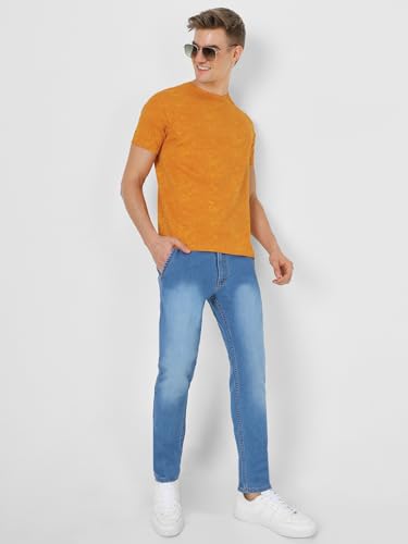 Image of Urbano Fashion Men's Printed Half Sleeve Slim Fit Cotton T-Shirt