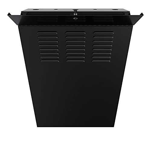 Image of NavePoint 5U Vertical Server Rack Enclosure, Low Profile, 27.5 inch Deep, Max Weight Capacity 132lbs - 5U Network Cabinet Vertical Wall Mount, Perforated, Black