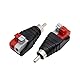 iguTrail 4 Stück RCA Cinch zu Lautsprecher Kabeladapter Subwoofer Lautsprecher Phono Cinch-Stecker zu AV 2 Schraubklemme Video Audio Federpresse Typ Balun für CCTV