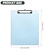 M&G Plastic Clipboards 12.4 x 8.9 Inch, Ruler Clip Boards with Low Profile Metal Clip Holds 110 Sheets of A4 Letter Size Paper for Office Classroom, Transparent Blue