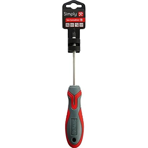 Simply Tools TORX25 T25 Torx Headed Screwdriver with greater strength and durability, extra grip on the screws head , Black Cover