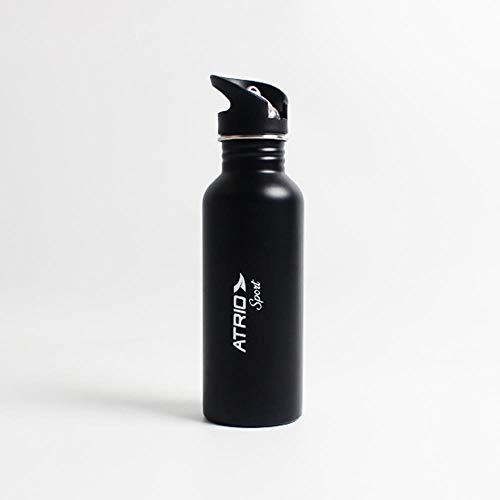 Garrafa Sport de Alumínio Preta 600ml Atrio - ES313