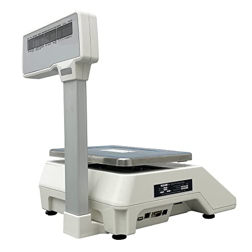Báscula digital comercial 33 lb con impresora y display miniatura 5